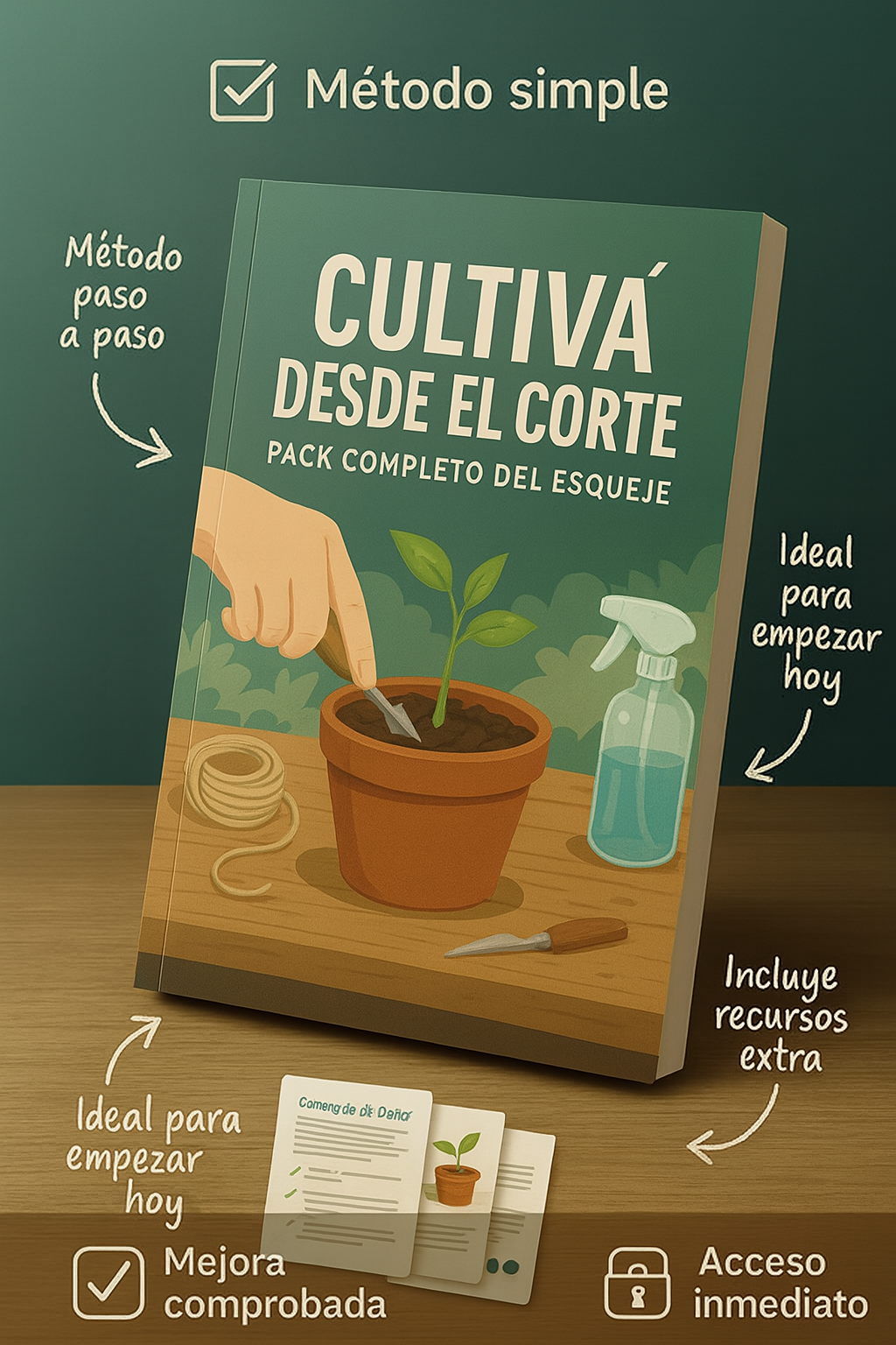 Cultivá Desde el Corte – Pack Completo del Esqueje
